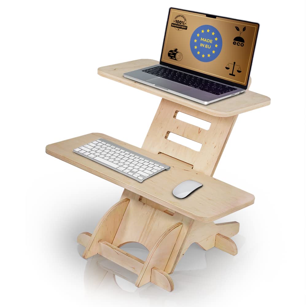 CAWI Standing Desk Attachment | Wooden Standing Desk | Standing Desk | Stand | Wooden Desk Attachment | Standing Desks | Standsome Standing Desk | Standing Desk | Made in EU