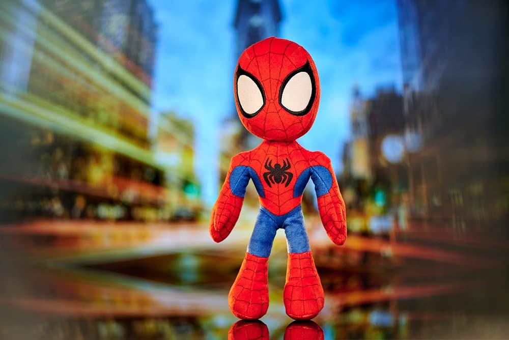 Simba 6315875810X12 - Disney Marvel Spidey, 25cm plush with glow in the dark eyes & 6315875811X12 - Disney Marvel Ghost Spider, 25cm plush with glow in the dark eyes.