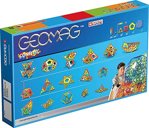 Geomag, Classic Confetti, 356, magnetic construction and educational toy, 83 pieces.