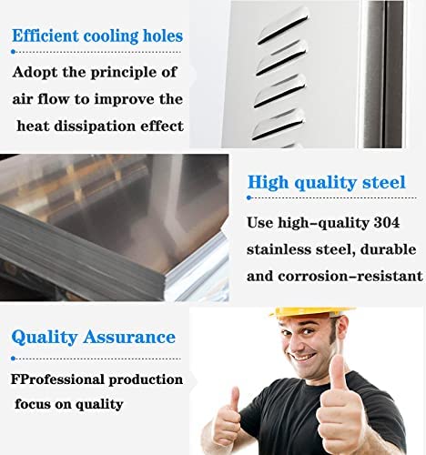 AXOTEN 304 Stainless Steel Control Cabinet Distribution Box 40X30X14CM Outdoor Waterproof, Wall Mounted Electrical Distributor