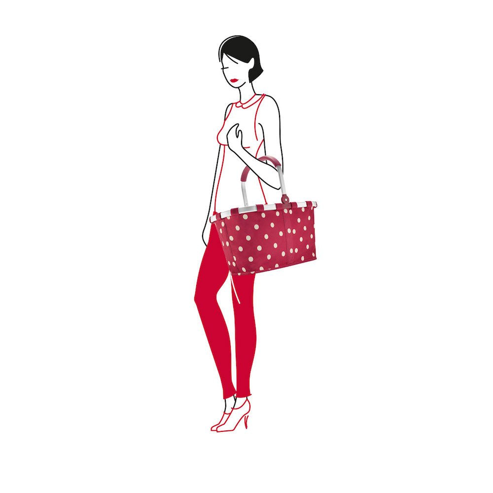 reisenthel carrybag Blue Leaves - Sturdy shopping basket with plenty of storage space and a practical inner pocket - Elegant and water-repellent design.