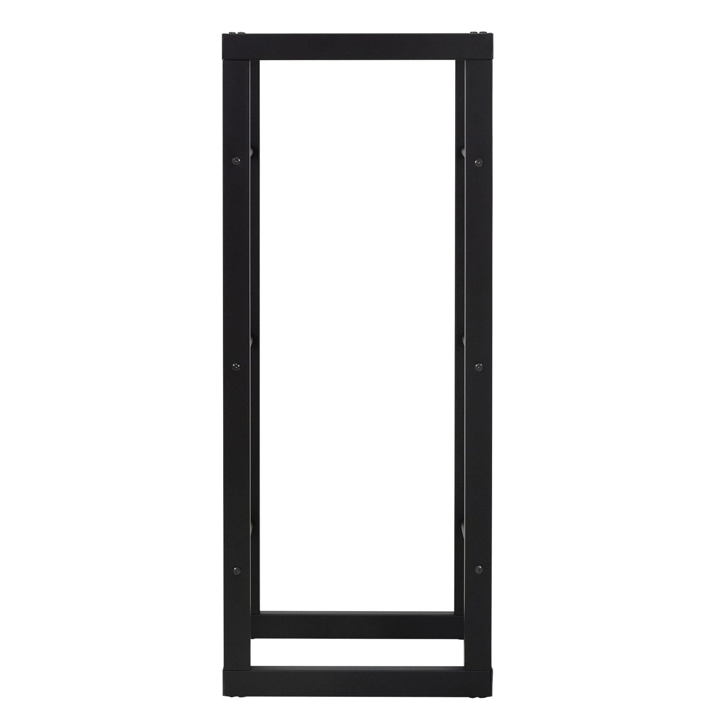 ML-Design fireplace log rack 40x100x25cm rectangular black metal, indoor/outdoor, coated steel firewood storage, fireplace stand firewood holder log rack for fireplace/stove.