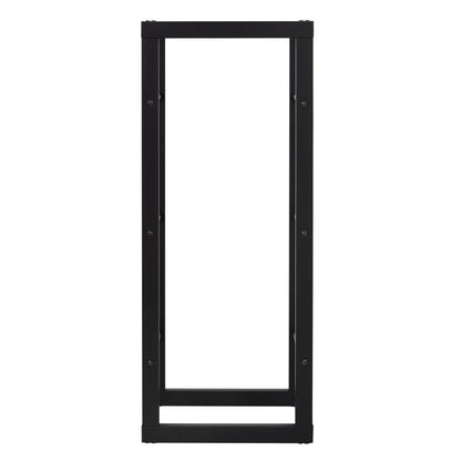 ML-Design fireplace log rack 40x100x25cm rectangular black metal, indoor/outdoor, coated steel firewood storage, fireplace stand firewood holder log rack for fireplace/stove.