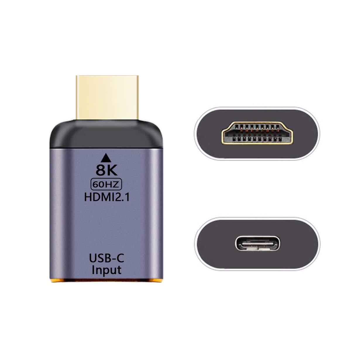 Cablecc USB-C Type-C Female to HDMI Sink HDTV Adapter, 8K @ 60Hz, 4K @120Hz for tablet & mobile & laptop.