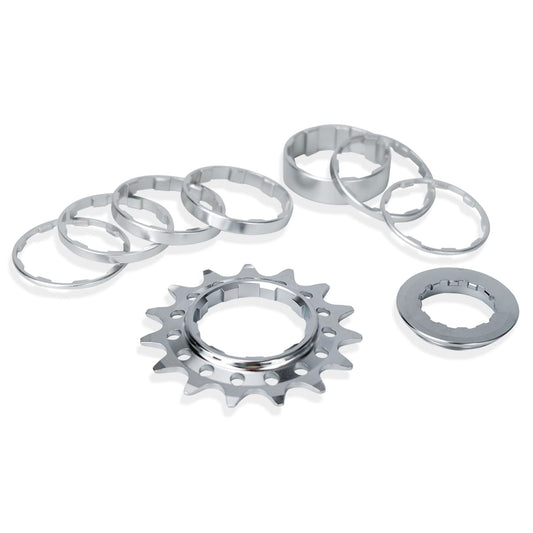 ALAUDARK Single Speed Cassette Sprocket Conversion Kit for Fixie BMX, Dirt Jump, and MTB bikes. Compatible with Shimano 11S, 10S, 9S, 8S, 7S.