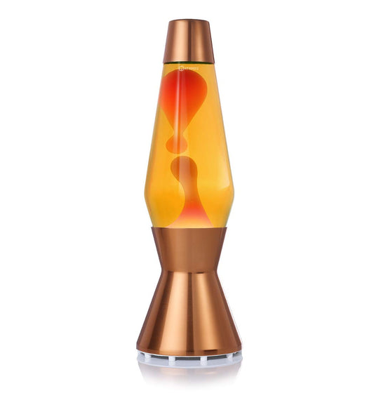 Mathmos Copper Astro Lava Lamp - Yellow/Orange