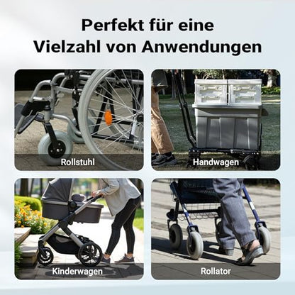 Wiltec wheelchair ramp double foldable 152cm 270kg, mobile access ramp with non-slip surface as roll ramp, aluminum suitcase ramp