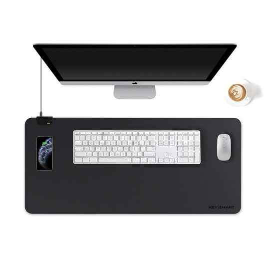 KeySmart TaskPad - Wireless and wireless desk pad for wirelessly charging your computer, laptop, and phone.