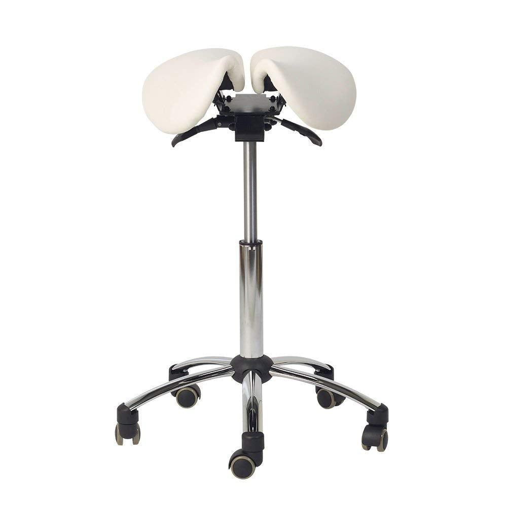 Teqler saddle stool white