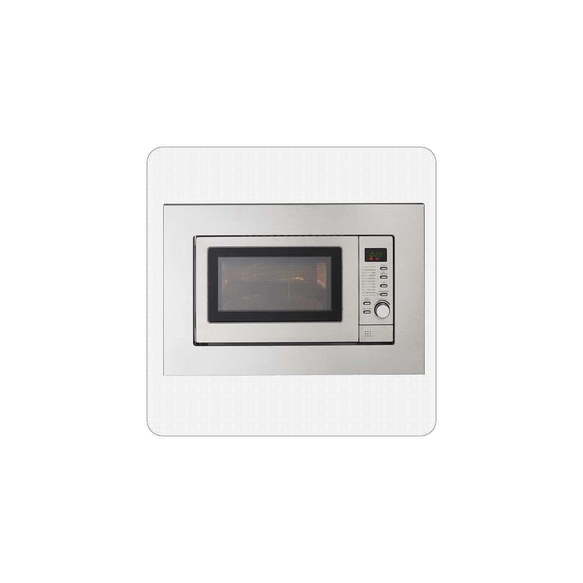 PKM Built-in Microwave MW800.8-20G-EB | 1000W Grill function | 800W Microwave function | 6 power levels | 20L capacity | Stainless steel trim 59.5 cm wide | Defrost function | Child lock | LED display