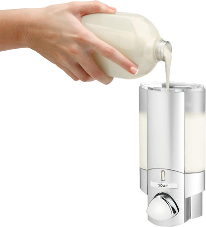66335 Aviva III Satin Soap Dispenser (Matte Chrome) with 3 Chambers