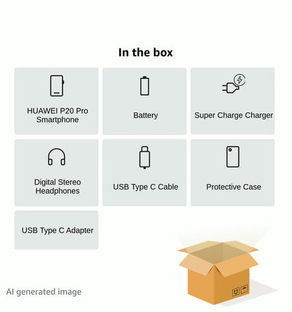 HUAWEI P20 Pro smartphone (6.1 inch display, 40/20/8 MP Leica Triple Camera, 128GB internal storage, 6GB RAM, Android 8.1, EMUI 8.1) Blue.