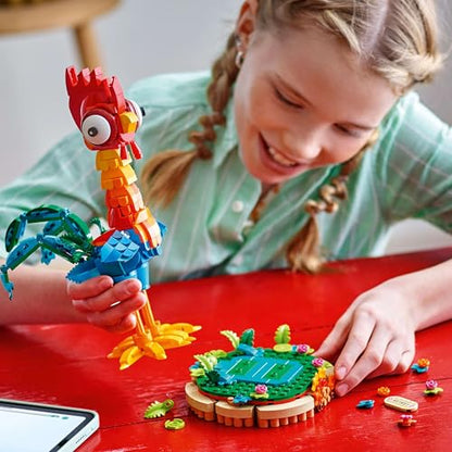 LEGO | Disney Moana 2: Heihei Toy - Animal figure for playing & displaying with rotating head, movable wings & tail feathers, and stand - Gift for girls aged 9+ - 43272