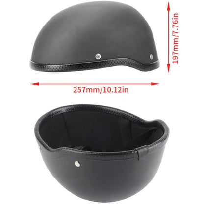 Half helmets motorcycle helmet, retro half shell helmet matte black protective shell helmet with adjustable quick release buckle universal for motorcycle, scooter bike, e-bike.