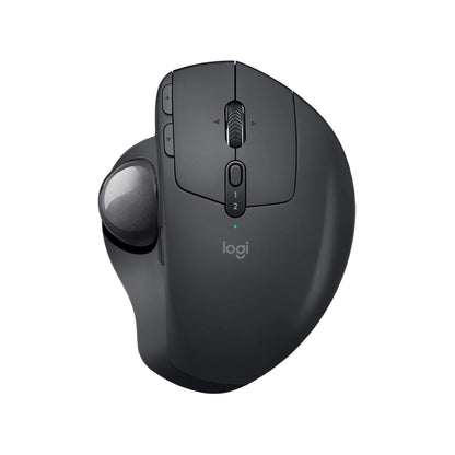 Logitech MX Ergo Wireless Ergonomic Trackball Mouse, 2.4GHz connection via Unifying USB receiver, 4-month battery life, adjustable angle, multi-device, PC/Mac/iPadOS - Graphite