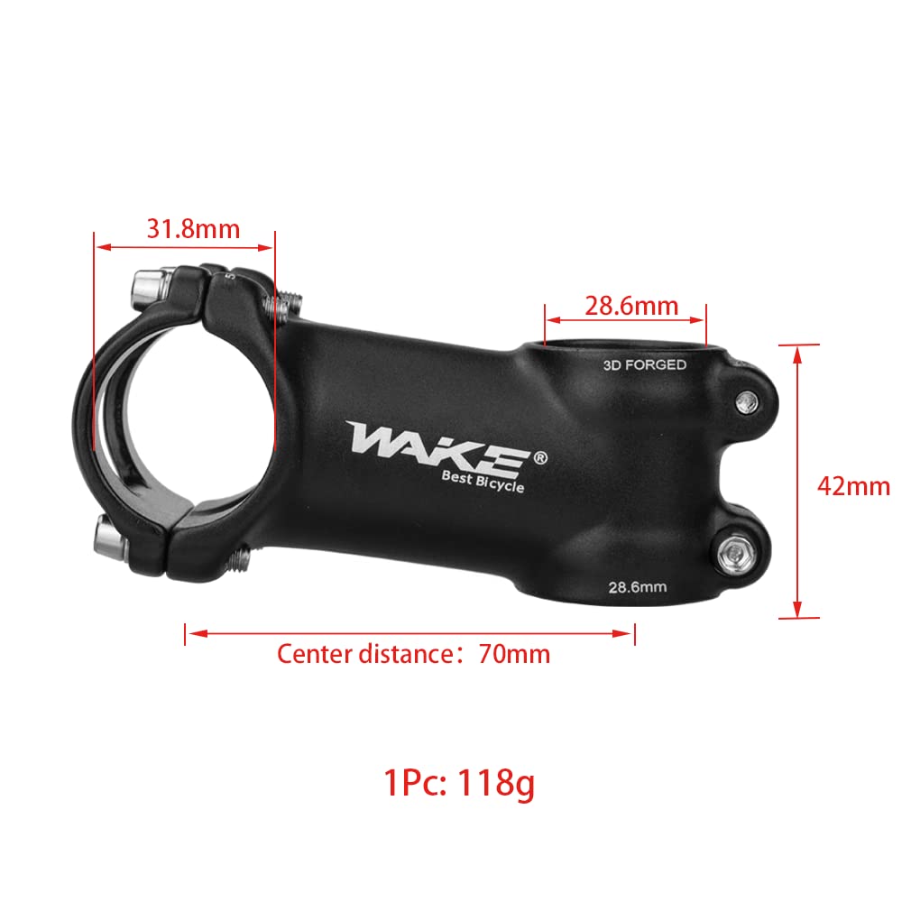 CYSKY 31.8 Bike Stem 7 Degree 70mm MTB Stem Handlebar Riser for Road Bike, Mountain Bike, MTB, BMX, Cycling (70mm)