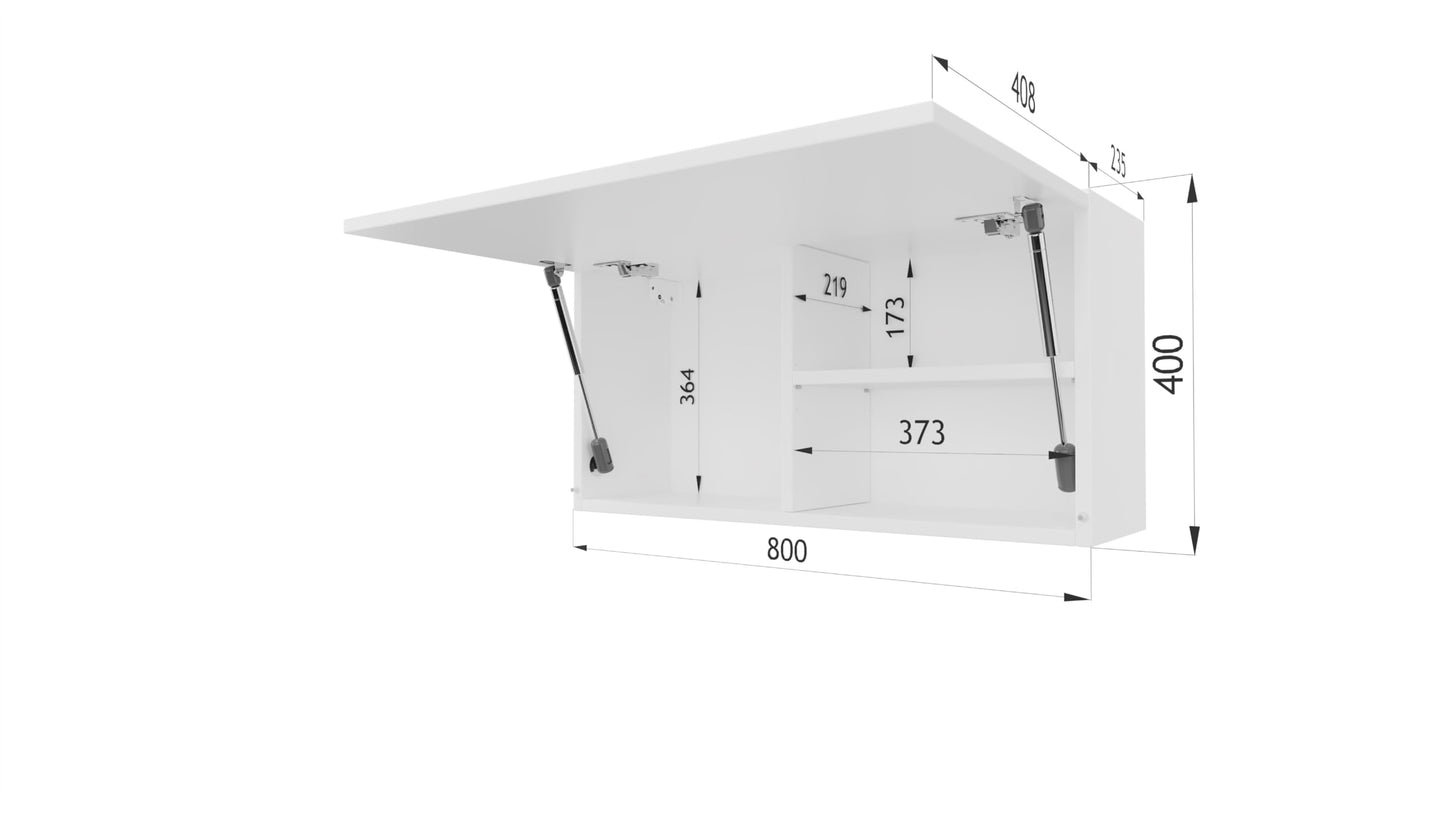 PLATAN ROOM bathroom cabinet 80/120/160/200/240 wide bathroom furniture folding wall cabinet glossy matt white (white matt/white glossy, 80 x 40 x 25)