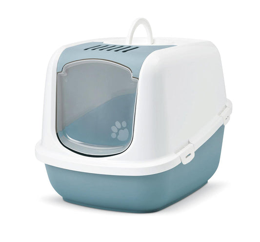 3-pack XXL cat litter box Nestor Jumbo white-blue