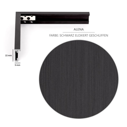 HaakDesign slim picture frame Alena Aluminum 80 x 120 cm Black (matte) Photo frame, gift idea
