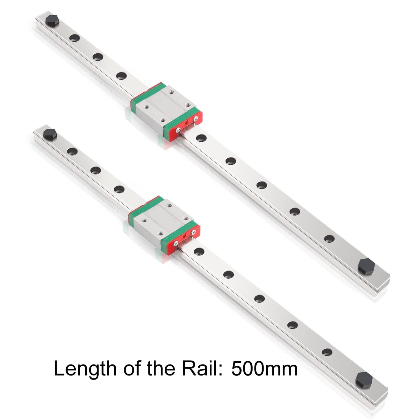 iMetrx MGN12H 500MM linear guide rail MGN12 for 3D printers and CNC machines (2 Pack)