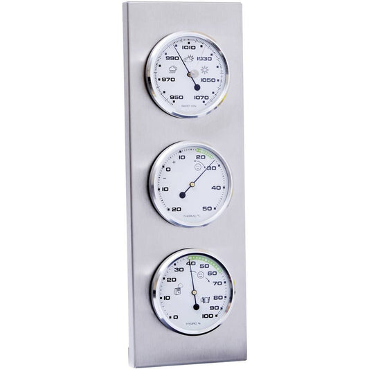 SUNARTIS - Analog Weather Station | High-quality weather station for accurate measurements of humidity, air pressure & temperatures from -20°C to +50°C | Ideal for indoor and outdoor use | 30x10x3.7cm