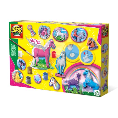 SES Creative Plaster Casting Value Pack - Happy figures and fantasy horses.