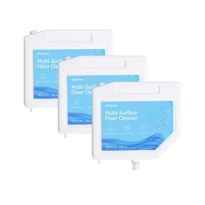 Dreame cleaning solution, liquid suitable for all hard floors such as wood, tiles, and marble for the Dreame L10s Ultra robot vacuum, for insertion into the charging station, 300ml x 3 pcs.