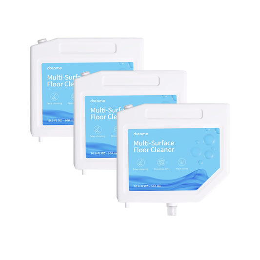 Dreame cleaning solution, liquid suitable for all hard floors such as wood, tiles, and marble for the Dreame L10s Ultra robot vacuum, for insertion into the charging station, 300ml x 3 pcs.