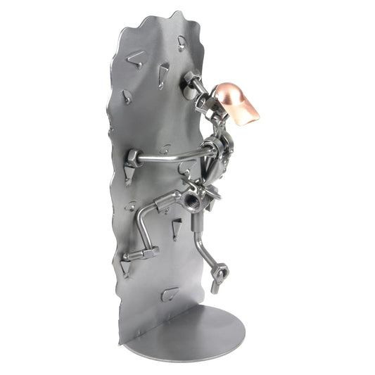 metalman24 Screw Man Freeclimber Climbing Climbing Wall - Handmade Gift Idea Metal Figure Steel Figure Screwman - Decor for Office & Home