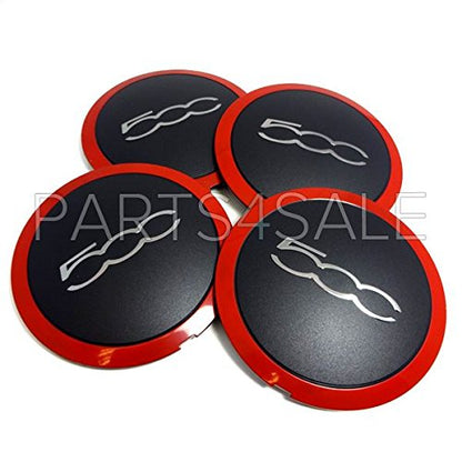 4x ORIGINAL Fiat center caps wheel caps 500 (312_) for 15 inch rims 51877477