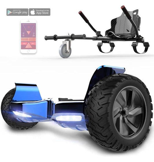 RCB Hoverboards SUV with Seat Hoverboards Off-Road, App-enabled Bluetooth Hoverboards, 8.5'' Hummer + Hoverkart Go Kart for Self Balancing hoverboards, Gift for Kids