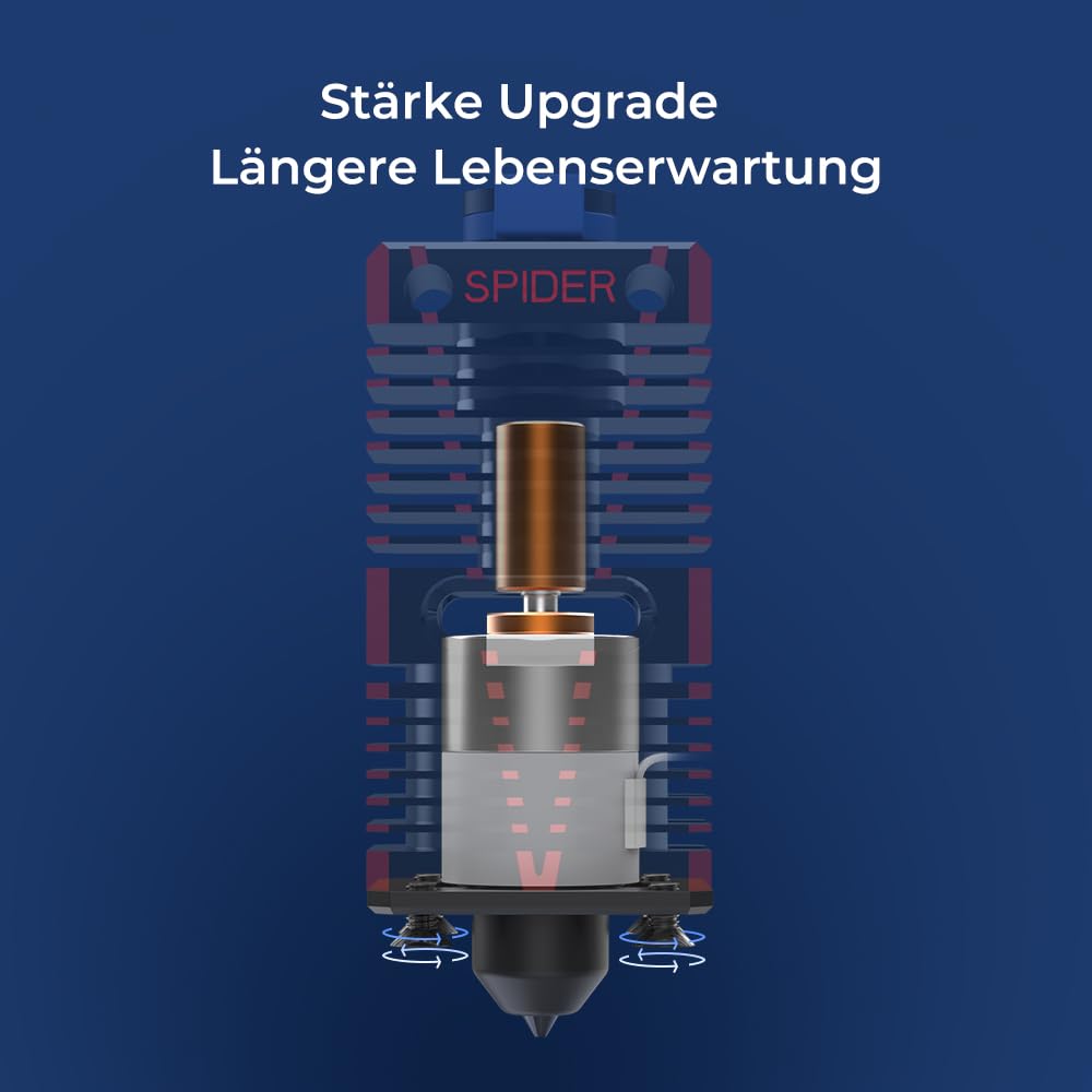Creality 3D Printer Spider Speedy Ceramic Hotend Set, Fast Heating, High Flow Pressure, 300°C High Temperature Resistance, Compatible with Ender-2/Ender-3/Ender-5/CR Series 3D Printers.