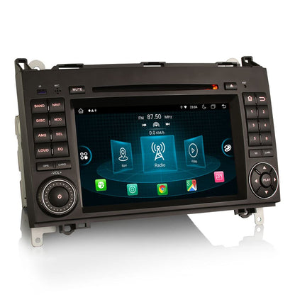 Erisin 7 inch Android 13 8-core 4GB+64GB car radio GPS navigation for Mercedes Benz A/B Class W169 W245 Sprinter Viano Vito VW Crafter Integrated CarPlay Bluetooth Android Auto DSP DAB+ WiFi CD.