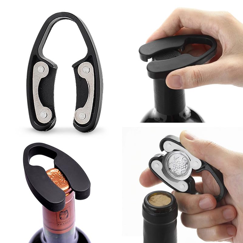 ZBPASL Barrel Shape Corkscrew Set, Wine Opener, Wine Sommelier Sets with bottle opener, Wine stoppers, Wine accessories gift set (Barrel 01)