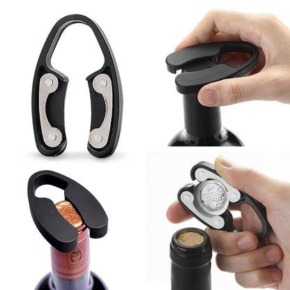 ZBPASL Barrel Shape Corkscrew Set, Wine Opener, Wine Sommelier Sets with bottle opener, Wine stoppers, Wine accessories gift set (Barrel 01)