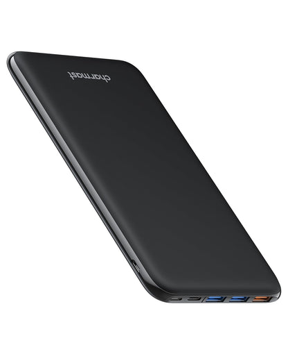 Charmast Power Bank, ultra slim power bank 26800mAh with 4 outputs & 3 inputs, USB C in & out external phone batteries compatible with iPhone 16/15/14/13/12 Pro Max Plus iPad Samsung Huawei Switch Tablet.