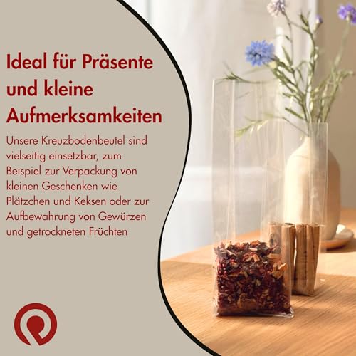 Elke-Plastic OPP flat bottom bag 30µ I 18x30cm I 200 pieces I transparent bottom bag I clear bags I pastry bags I cookie bags I transparent gift bags I cellophane bags