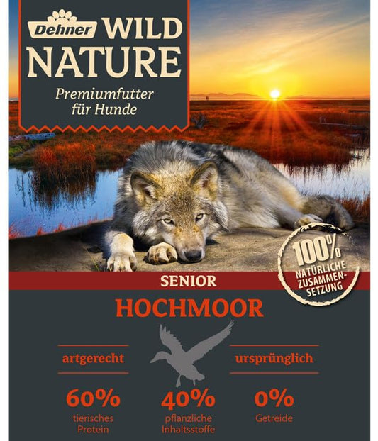 Dehner Wild Nature Senior Mountain Meadow Dog Dry Food | grain-free | natural dog food with duck | premium dry food | for sensitive, older dogs | high meat content | sensitive | 12 kg