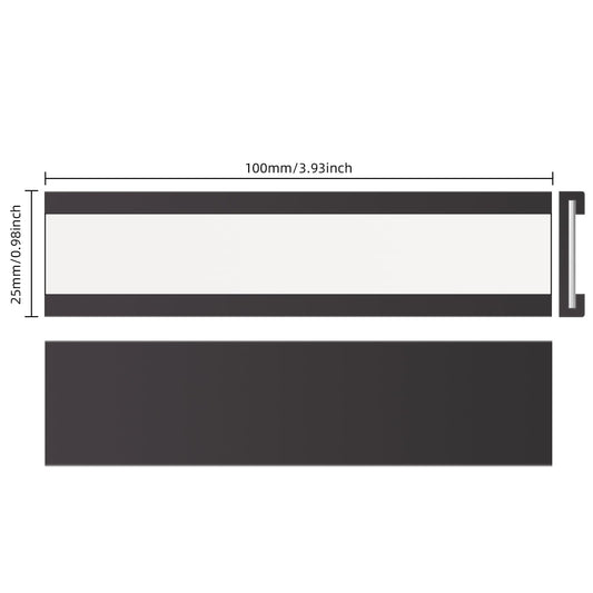LLPT Magnetic Label Holders | Writable Magnetic Labels for School Office Whiteboards Refrigerators Magnetic Boards (MH26100) | 50 Pieces | 25MM x 100MM