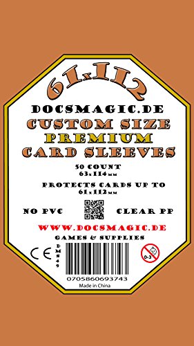 docsmagic.de 500 Premium French Tarot Board Game Sleeves - 61 x 112-63 x 114-10 Packs