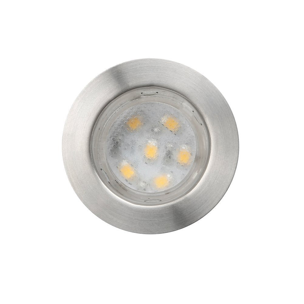 CHNXU Terrace Recessed Lights - 10-Piece Set Stair Step Lights Outdoor 1W Ø45mm Ground Lights IP67 Waterproof Warm White Exterior LED Recessed Light for Garden Pathway Kitchen Balcony Stairs Wood Deck.