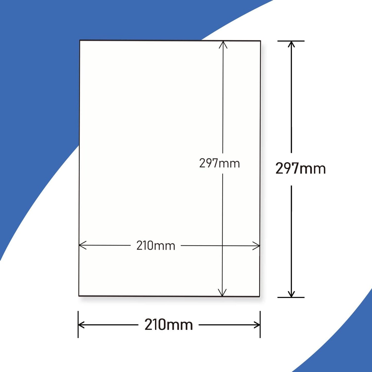 400 sheets, 210mm x 297mm, Universal Self-Adhesive Printable Labels, Matte Paper Stickers, A4 Sticker Compatible with Inkjet & Laser Printers, 1 label per sheet