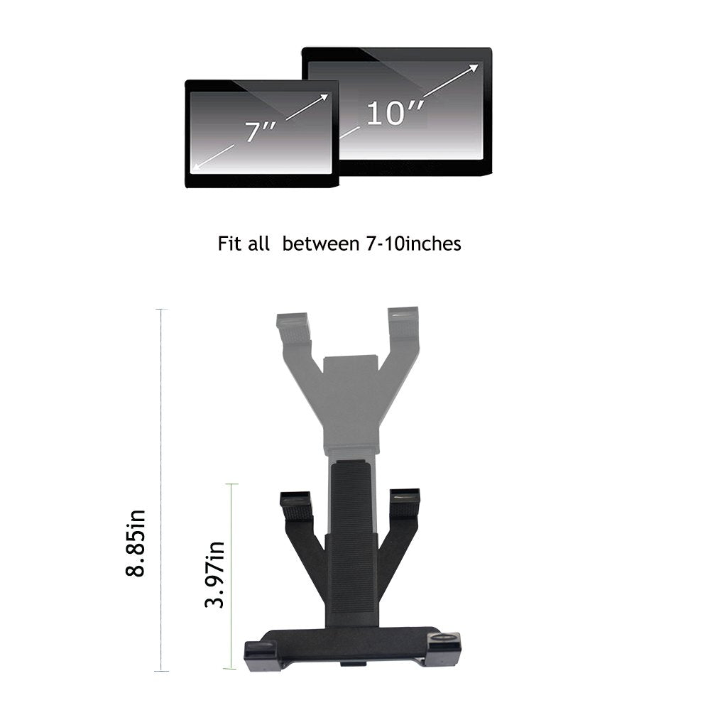 OHLPRO Tablet Holder for Car, Universal Tablet Mount, Car Windshield Dashboard 360° Rotation, Vent Clip, Holder for iPad Mini 4/3/2/1/Samsung Galaxy Size 7"-10.5" Tablet