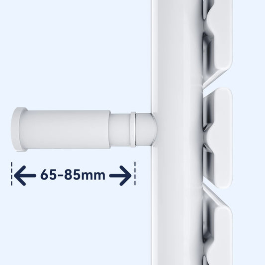 SONNI flat towel radiator 762 x 600 mm in white with side connection panel. 781W towel warmer.
