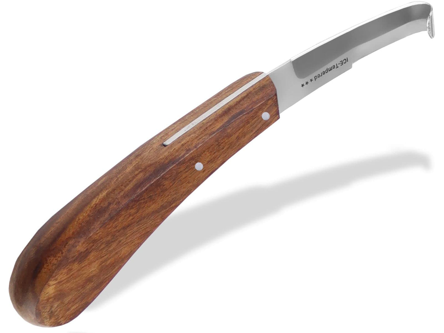 Professional hoof knife 2-piece set for horses. Double-sided sharp blades, thin and wide. Claw knife, groove knife for cattle hoof care. Farrier tool with curved hooks. Special steel, rustproof. Ergonomic handle.