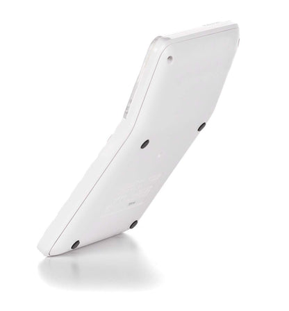 SHARP desk calculator with angled display (10-digit screen, solar/battery-powered) white SH-EL330W
