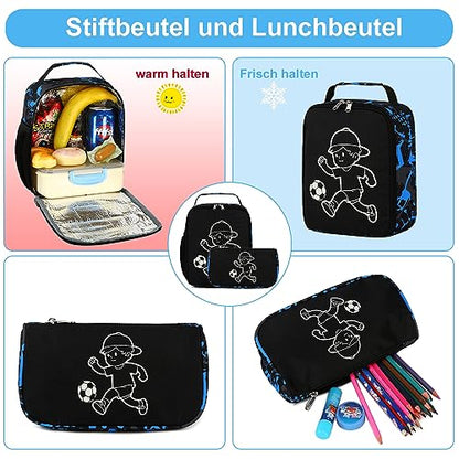 LOIDOU school backpack set for girls, 3 pieces including a children's backpack, school bag, and teenager backpack. Ergonomic school satchel for boys and girls.