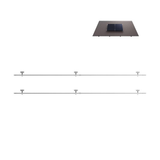 Anchor SOLIX pitched roof mounts, 2-panel, tile roof, aluminum alloy, weatherproof and sturdy, silver color, solar panel mounting for balcony solar systems