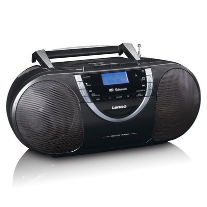 Lenco SCD 6900 Portable DAB+ Radio - Bluetooth - FM Radio - Boombox with CD/MP3 player - Cassette deck - USB input - AUX In - 3.5mm headphone jack - Black, regular