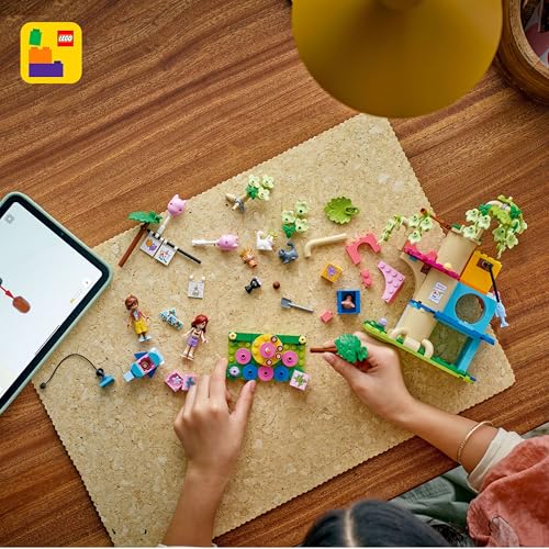 LEGO Friends Cat Birthday Party & Treehouse - Toy with 2 Minifigures & 5 Animal Figures - Rotating table, piñata & fun accessories - Creative gift for girls aged 6+ - 42666